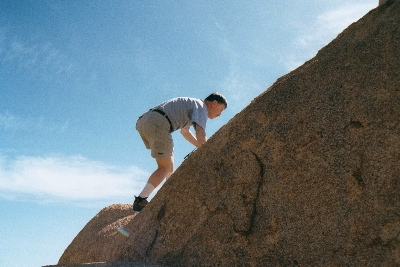 Ed Sweeney climbs Cochise's Rock